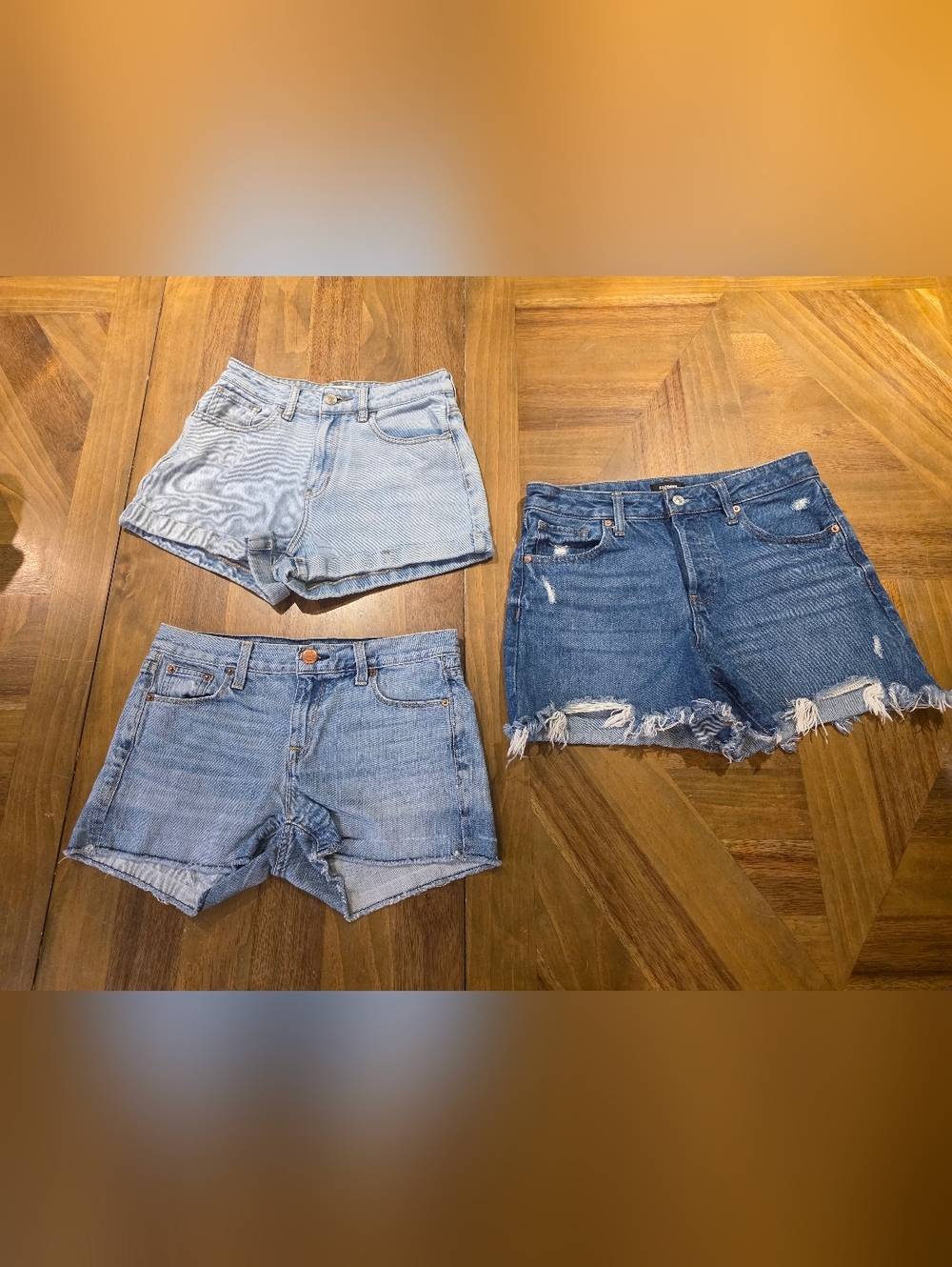 Denim Jean Shorts Lot Of 3 Sz 25 / 2 Express J. Crew Pacsun Summer Fun